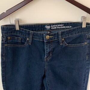 Gap Women's Dark Wash low rise Always skinny Blue Jeans women’s SZ 6 / 28   Y2K